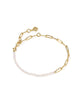 KENDRA SCOTT- Markie Gold Half Pearl Chain Bracelet