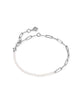KENDRA SCOTT- Markie Half Chain Bracelet in Rhodium Freshwater Cultured Pearl