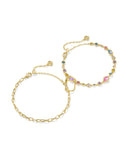KENDRA SCOTT- Mini Elisa Gold Abbie Bracelet Set in Multi Mix