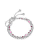 KENDRA SCOTT- Mini Rhodium Elisa Abbie Bracelet Set in Pink Mix