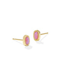KENDRA SCOTT- Mini Gold Ellie Stud Earrings in Carnation Opal