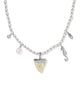KENDRA SCOTT- Oleana Seahorse Charm Necklace in Rhodium Iridescent Abalone