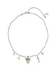 KENDRA SCOTT- Oleana Seahorse Charm Necklace in Rhodium Iridescent Abalone