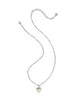 KENDRA SCOTT- Oleana Pendant Necklace in Rhodium Iridescent Abalone