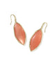 KENDRA SCOTT- Ophelia Gold Drop Earrings in Burnt Orange Mother of Pearl