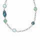 KENDRA SCOTT- Ophelia Long Strand Necklace in Rhodium Abalone Mix