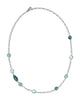 KENDRA SCOTT- Ophelia Long Strand Necklace in Rhodium Abalone Mix