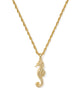KENDRA SCOTT- Seahorse Short Pendant Necklace in Gold Metal