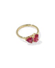 KENDRA SCOTT- Tatum Band Ring in Gold Burgundy Mix
