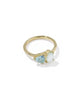 KENDRA SCOTT- Tatum Band Ring in Gold Light Blue Mix