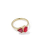 KENDRA SCOTT- Tatum Band Ring in Gold Red Mix