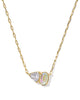KENDRA SCOTT- Tatum Short Pendant Necklace in Gold White CZ Necklace