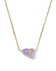 KENDRA SCOTT- Tatum Short Pendant Necklace in Gold Purple Mix