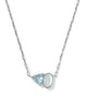KENDRA SCOTT- Tatum Short Pendant Necklace in Rhodium White CZ Mix