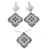 .925 Earrings and Necklace Set