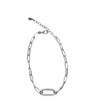 LUKA SILVER- .925 Bracelet w/CZ Link