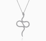 GABRIEL & Co- 14kt Diamond Snake Pendant Necklace