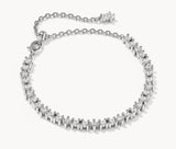 KENDRA SCOTT- Fate Rhodium Tennis Bracelet in White CZ