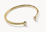 KENDRA SCOTT- Mini Gold Elton Luxe Cuff Bracelet in White CZ