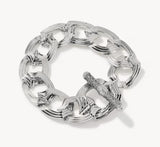 KENDRA SCOTT- Nova Rhodium Link Chain Bracelet in White CZ