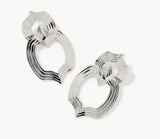 KENDRA SCOTT- Nova Statement Earrings in Rhodium Metal