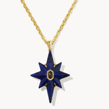 KENDRA SCOTT- Fate Gold Star Pendant Necklace in Blue Lapis