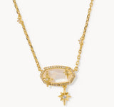KENDRA SCOTT- Elisa Gold Star Pendant Necklace in Crystal Ivory Illusion