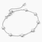 KENDRA SCOTT- Jane Rhodium Delicate Chain Bracelet in White Enamel