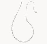 KENDRA SCOTT- Holland Rhodium Crystal Necklace in White CZ
