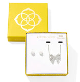 KENDRA SCOTT- Krista Bow Ashton Gift Set in Rhodium White Mix