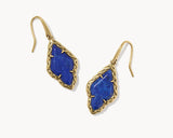 KENDRA SCOTT- Adeline Vintage Gold Drop Earrings in Blue Lapis