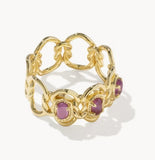 KENDRA SCOTT- Joan Gold Band Ring in Light Mauve Illusion
