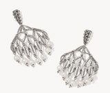 KENDRA SCOTT- Gabriella Pearl Statement Earring in Vintage Silver Freshwater Cultured Pearl