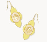 KENDRA SCOTT- Abbie Gold Medallion Drop Earrings in Yellow Mix