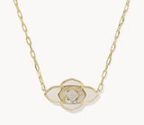 KENDRA SCOTT- Abbie Gold Medallion Pendant Necklace in Neutral Mix