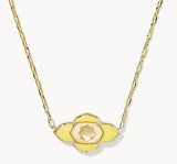 KENDRA SCOTT- Abbie Gold Medallion Pendant Necklace in Yellow Mix