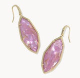KENDRA SCOTT- Ophelia Gold Drop Earrings in Light Mauve Illusion
