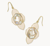 KENDRA SCOTT- Abbie Gold Medallion Drop Earrings in Neutral Mix