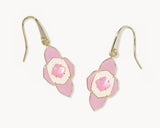 KENDRA SCOTT- Abbie Gold Medallion Small Drop Earrings in Pink Mix