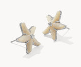 KENDRA SCOTT- Parker Rhodium Starfish Stud Earrings in Natural Mother of Pearl