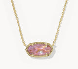 KENDRA SCOTT- Elisa Gold Necklace in Light Mauve Illusion