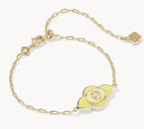 KENDRA SCOTT- Abbie Gold Medallion Delicate Chain Bracelet in Yellow Mix