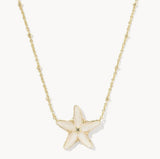 KENDRA SCOTT- Parker Starfish Pendant Necklace in Gold Natural Mother of Pearl