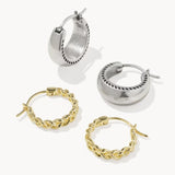 KENDRA SCOTT- Gabriella Set Huggie Earring in Mixed Metal