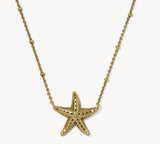 KENDRA SCOTT- Parker Starfish Necklace in Vintage Gold Metal