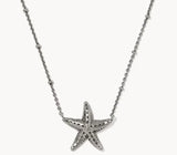 KENDRA SCOTT- Parker Starfish Necklace in Vintage Silver Metal