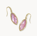 KENDRA SCOTT- Ophelia Small Drop Earring in Gold Light Mauve Illusion