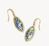 KENDRA SCOTT- Ophelia Small Drop Earring in Gold Abalone Shell