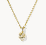 KENDRA SCOTT- Parker Knot Pendant Necklace in Gold Metal