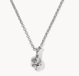 KENDRA SCOTT- Parker Knot Pendant Necklace in Rhodium Metal